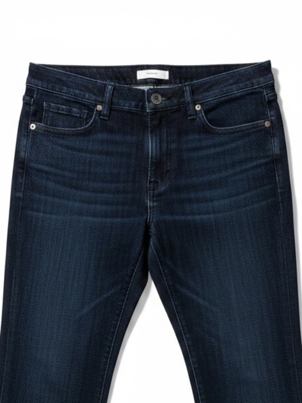 LOFT Size 30/10 Modern Kick Crop Jeans in a sleek, dark indigo wash - Picture 2 of 7